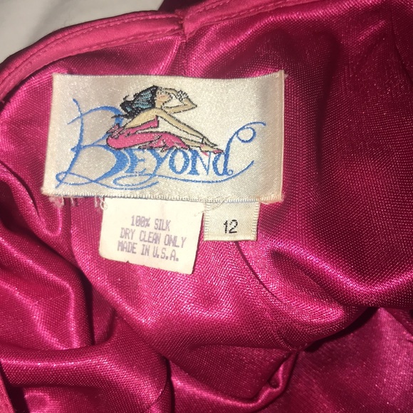 Summer blow out! 100% silk Magenta prom/formal gown - Picture 12 of 13